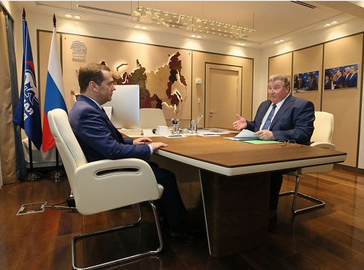 Владимир Волков обсудил вопросы развития Мордовии с Дмитрием Медведевым