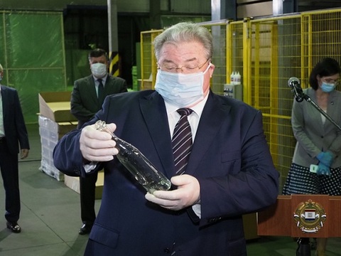 Глава Мордовии Владимир Волков принял участие в открытии второй очереди производства на стекольном заводе в Рузаевке