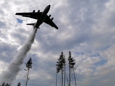 Более 800 тонн воды сброшено авиацией на очаг природного пожара в мордовском заповеднике