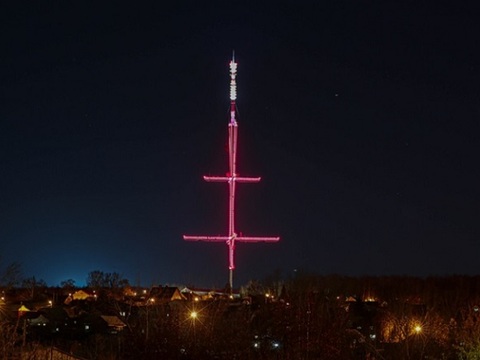 Саранская телемачта включит красную подсветку в рамках всероссийской акции в поддержку борьбы с инсультом