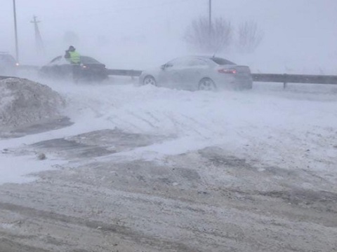 В Мордовии образовались снежные заносы на 318 км федеральной трассы Р-158