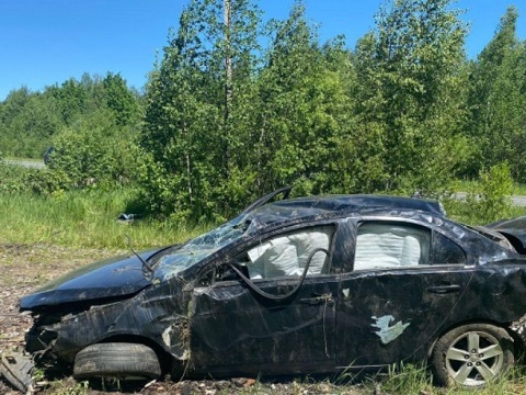 В Мордовии молодой водитель погиб, опрокинувшись на Mitsubishi Lancer