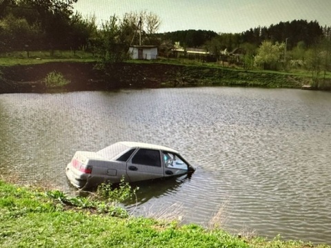 В Саранске местный житель угнал автомобиль и заехал на нем в пруд