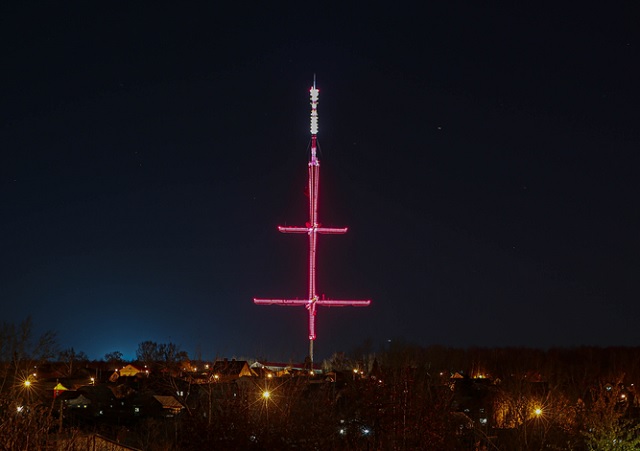 Саранская телемачта включит красную подсветку в рамках всероссийской акции в поддержку борьбы с инсультом