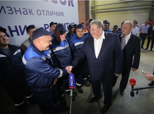 Глава Мордовии принял участие в запуске первой очереди стекольного завода в Рузаевке