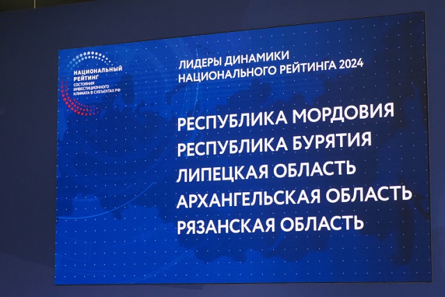 Мордовия – «Лидер роста» по итогам 2023 года в Национальном рейтинге состояния инвестиционного климата
