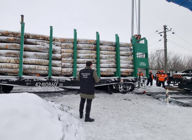 В Мордовии выясняют причины схода с рельсов грузового вагона с лесоматериалами 