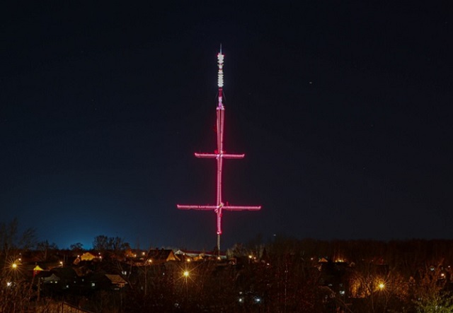 Телемачта в Саранске включит подсветку в День памяти и скорби